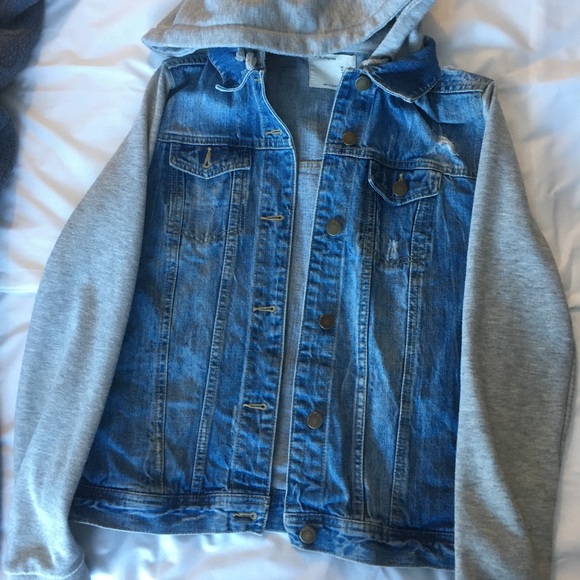 Jean jacket, cotton sleeves - Picture 2 of 4